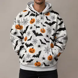 Halloween Bats, Spiders And Jack-O'-Lanterns For Spooky October Parties And Festive Nights All-over Print Hoodie (Lightweight)
