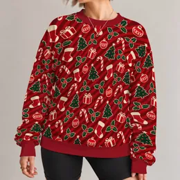 Christmas Trees, Stockings And Candy Canes For Cozy Festive Holiday Celebrations All-over Print Knitted Sweater