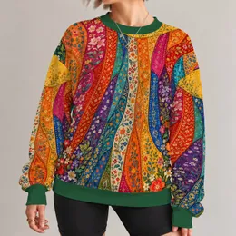 Colorful Floral Patchwork for Spring Garden Gatherings and Artful Everyday Style All-over Print Knitted Sweater