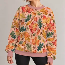 Autumn Maple And Oak Leaves For Cozy Seasonal Outings And Nature Lovers All-over Print Knitted Sweater