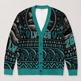 LV-426 Alien Space Horror for Halloween Parties and Sci-Fi Movie Nights for Teens All-over Print Knitted Cardigan