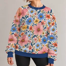 Watercolor Wildflower Garden for Colorful Everyday Outfits and Springtime Style All-over Print Knitted Sweater