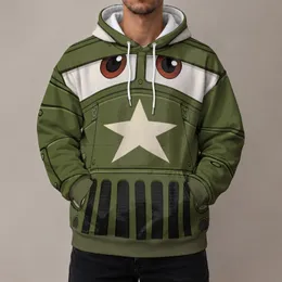 Olive Military Jeep Face for Car Fans, Road Trips, and Casual Everyday Adventures All-over Print Hoodie (Lightweight)