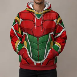 Red Green Armored Hero Costume Look for Halloween Parties and Cosplay Fans All-over Print Hoodie (Lightweight)