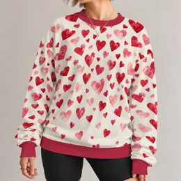 Crimson Heart Scatter for Everyday Romance and Casual Weekend Style All-over Print Knitted Sweater