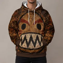 Fierce Coconut Mask Face for Halloween Costume Parties and Family Group Dress-Up All-over Print Hoodie (Lightweight)
