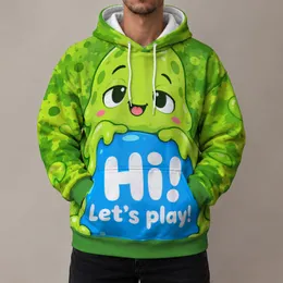 Green Tablet Buddy Character Halloween Cosplay for Fans and Family Costume Parties All-over Print Hoodie (Lightweight)
