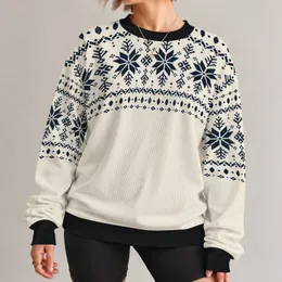 Nordic Snowflake Fair Isle Motif for Cozy Alpine Weekends and Casual Winter Style All-over Print Knitted Sweater