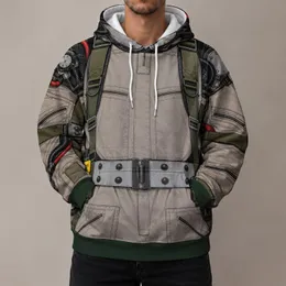 Retro Paranormal Field Crew Uniform for Halloween Cosplay and Spooky Season Fans All-over Print Hoodie (Lightweight)