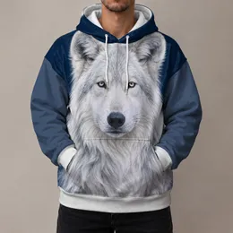 White Wolf Portrait for Outdoor Adventures and Everyday Casual Style All-over Print Hoodie (Lightweight)
