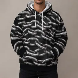 Polished Silver Chain Links for Bold Streetwear and Everyday Casual Style All Year All-over Print Hoodie (Lightweight)