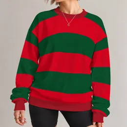 Crimson And Forest Green Wide Stripes For Bold Casual Everyday Style All-over Print Knitted Sweater