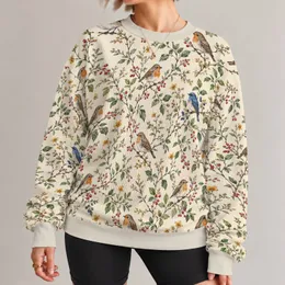 Songbirds And Botanical Sprigs For Quiet Garden Days And Nature-Loving Weekends Outdoors All-over Print Knitted Sweater