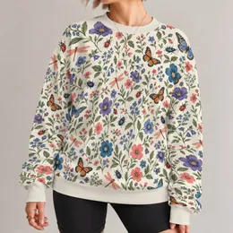 Wildflowers, Butterflies and Garden Insects for Cozy Autumn Days and Nature Lovers All-over Print Knitted Sweater