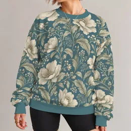 Cream Wildflower and Sage Botanical Motifs for Everyday Nature Lovers All-over Print Knitted Sweater