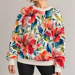 Watercolor Blooms for Artful Everyday Style, Weekend Strolls and Garden Gatherings All-over Print Knitted Sweater