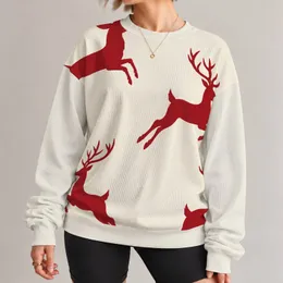 Red Deer Silhouettes for Cozy Christmas Outings and Matching Couple Winter Style All-over Print Knitted Sweater