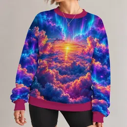 Radiant Cloudscape And Starry Sky For Peaceful Evening Walks And Relaxing At Home All-over Print Knitted Sweater