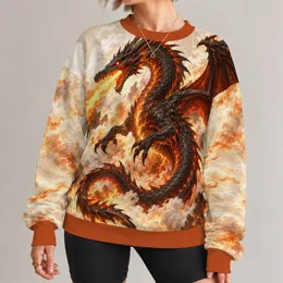Fiery Dragon Fantasy for Bold Training, Festivals, and Everyday Adventure Enthusiasts All-over Print Knitted Sweater