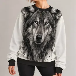 Realistic Wolf Portrait for Outdoor Adventures and Everyday Casual Wear All-over Print Knitted Sweater