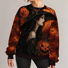 Gothic Witch and Pumpkin Halloween Style for Spooky Autumn Nights and Parties All-over Print Knitted Sweater