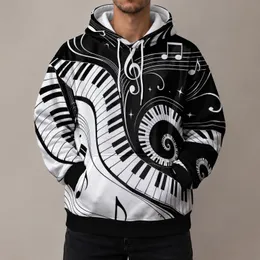 Black And White Piano Keys For Music Lovers, Rehearsals And Everyday Casual Wear All-over Print Hoodie (Lightweight)