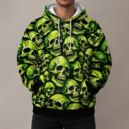 Neon Green Skull Motif for Bold Streetwear Looks and Alternative Casual Style All-over Print Hoodie (Lightweight)