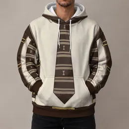 Cream Shirt, Brown Tie and Utility Belt Costume Look for Cosplay and Convention Events All-over Print Hoodie (Lightweight)