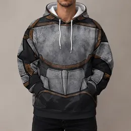 Charcoal Silver Armored Villain Suit Look for Comic Con Cosplay and Fan Events All-over Print Hoodie (Lightweight)