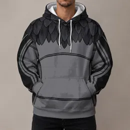 Dark Feathered Gray Costume Surface for Halloween Cosplay and Dedicated Gaming Fans All-over Print Hoodie (Lightweight)