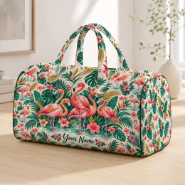 Colorful Flamingo Flock for Tropical Beach Escapes and Sunny Summer Holiday Getaways Quilted Weekend Bag