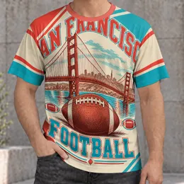 San Francisco Football Bridge Scene for Game Day Bay Area Sports Fans and Tailgaters All-over Print Unisex T-shirt