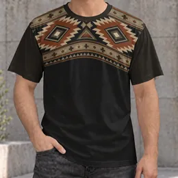 Earth-Tone Geometric Bands for Casual Outdoor Commuting and Autumn Weekends All-over Print Unisex T-shirt