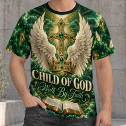 Angel Wings Crown And Cross With Open Bible For Everyday Faith And Worship All-over Print Unisex T-shirt