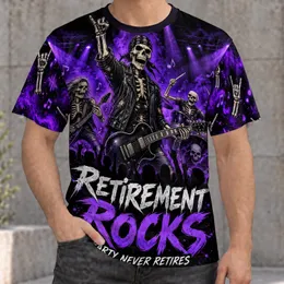 Skeleton Rock Band Retirement Celebration for Classic Rock Fans and Music Lovers Gift All-over Print Unisex T-shirt