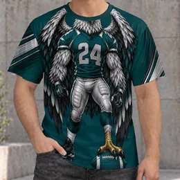 Muscular Eagle Football Player for Game Day Parties and Everyday Sports Fans Wear All-over Print Unisex T-shirt