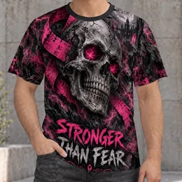 Pink Lightning Skull and Gothic Night Scene for Alternative Everyday Wear All-over Print Unisex T-shirt