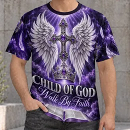 Angel Wings Crown and Bible for Faithful Christian Worship and Everyday Encouragement All-over Print Unisex T-shirt