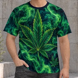 Neon Green Cannabis Leaves for Relaxed Lounge Nights and Cozy Winter Evenings Together All-over Print Unisex T-shirt