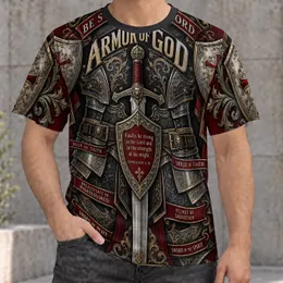 Armor of God Shield and Sword for Faithful Worship, Scripture Study, and Fellowship All-over Print Unisex T-shirt