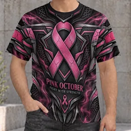 Pink Ribbon Awareness Armor for Breast Cancer Support and October Events All-over Print Unisex T-shirt