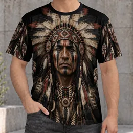 Feather Headdress Portrait for Bold Streetwear and Festival Nights for Men All-over Print Unisex T-shirt
