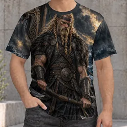 Bearded Norse Sea Raider with Engraved Axe for Bold Coastal Adventure Enthusiasts All-over Print Unisex T-shirt
