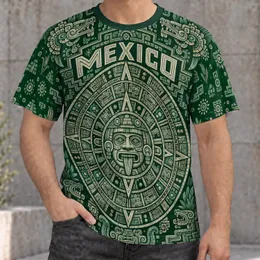 Mesoamerican Calendar Medallion for Mexican Heritage Celebrations and Cultural Pride All-over Print Unisex T-shirt