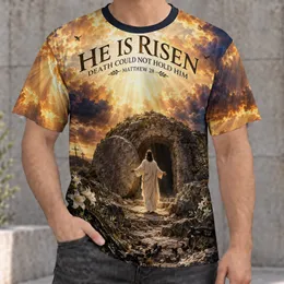 He Is Risen Easter Sunrise Faith Scene for Christian Worship and Celebration All-over Print Unisex T-shirt