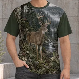Whitetail Deer in Forest Wilderness for Hunting Camping and Outdoor Adventure Trips All-over Print Unisex T-shirt
