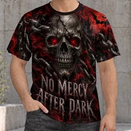 Gothic Skull and Crimson Moon for Dark Nights and Alternative Style All-over Print Unisex T-shirt
