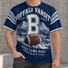 Buffalo Winter Football Varsity Look for Cold Game Nights and Home Team Fans All-over Print Unisex T-shirt