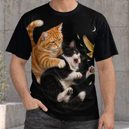 Playful Cat Tussle And Startled Bird For Everyday Laughs And Cat Lover Gifts For Men All-over Print Unisex T-shirt
