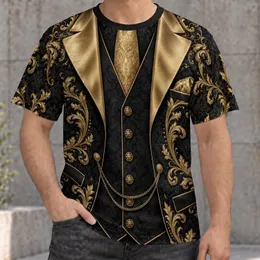 Black And Gold Baroque Tuxedo Elegance For Evening Celebrations And Refined Casual Style All-over Print Unisex T-shirt